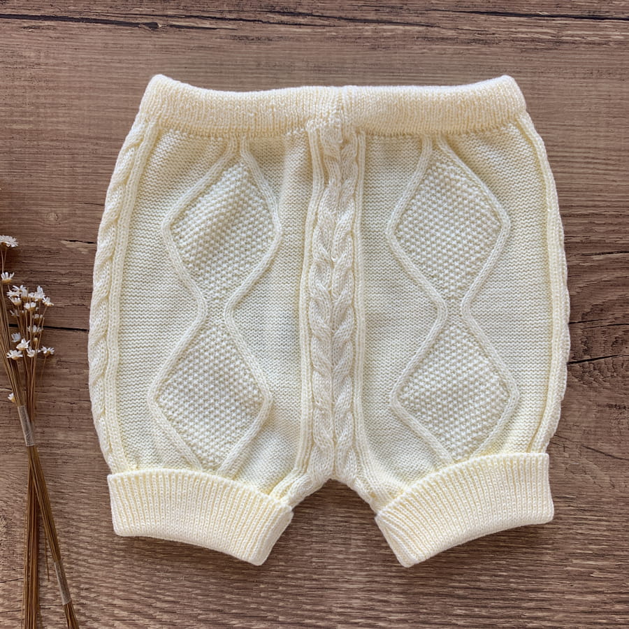 Short Bebe Tapa Fralda Trama Amarelo Safine Baby Safine Baby