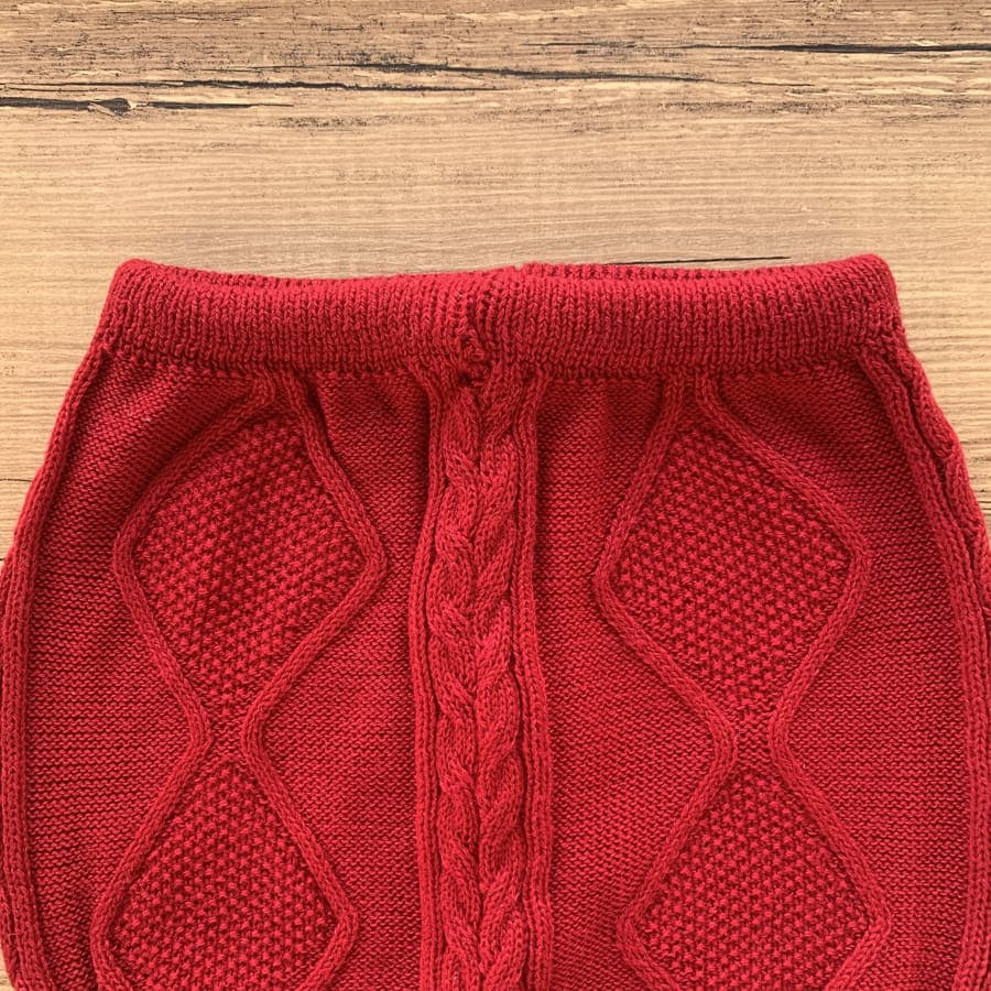 Short Bebe Tapa Fralda Trama Vermelho Safine Baby Safine Baby