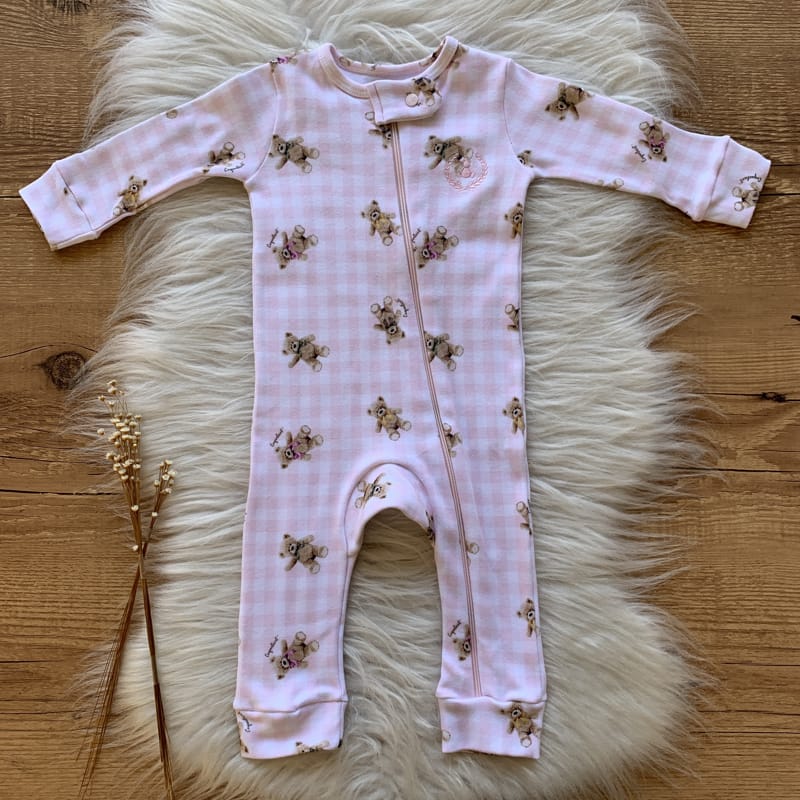 CONJUNTO XADREZ ROSA E BRANCO – G&G Babies