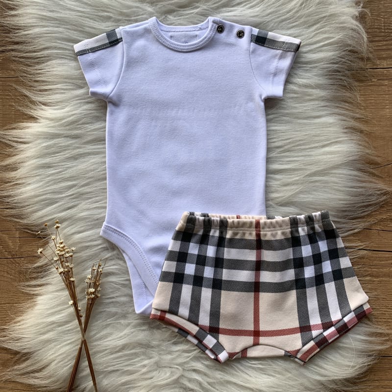 CONJUNTO XADREZ ROSA E BRANCO – G&G Babies